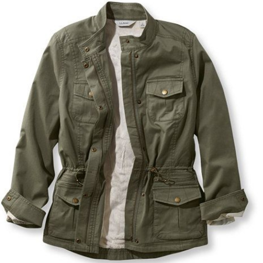 LL Bean Freeport Field Jacket Fleece Lined - Olive